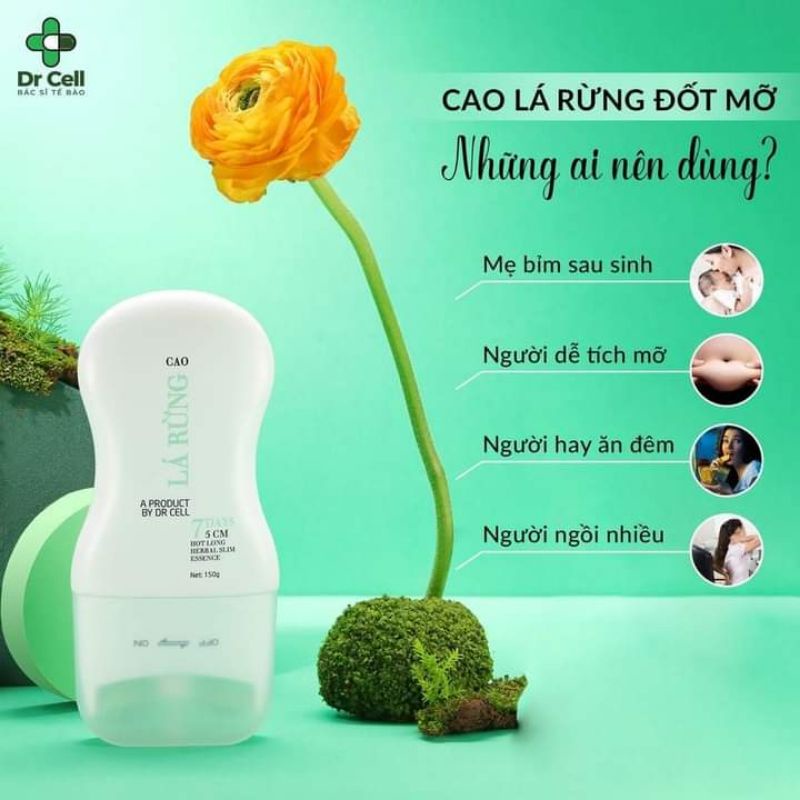Gel tan mỡ bụng cao lá rừng 150g hiệu quả giảm mỡ trong 2 tuần