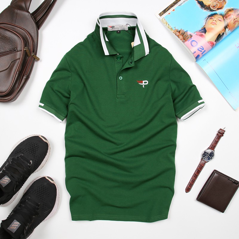 Áo thun nam cổ bẻ Pigofashion phối bo cao cấp AHT26 chọn màu | BigBuy360 - bigbuy360.vn