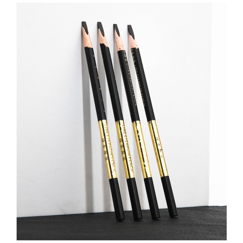 Bút Chì Kẻ Lông Mày Lõi Cứng Màu Đen Chống Nước Chất Lượng Cao