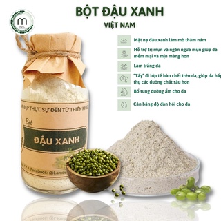 Bột Đậu Xanh đắp mặt nạ nguyên chất MỘC - tái tạo da, làm mờ nám, ngừa mụn và dưỡng ẩm handmade 100/200ml handmade