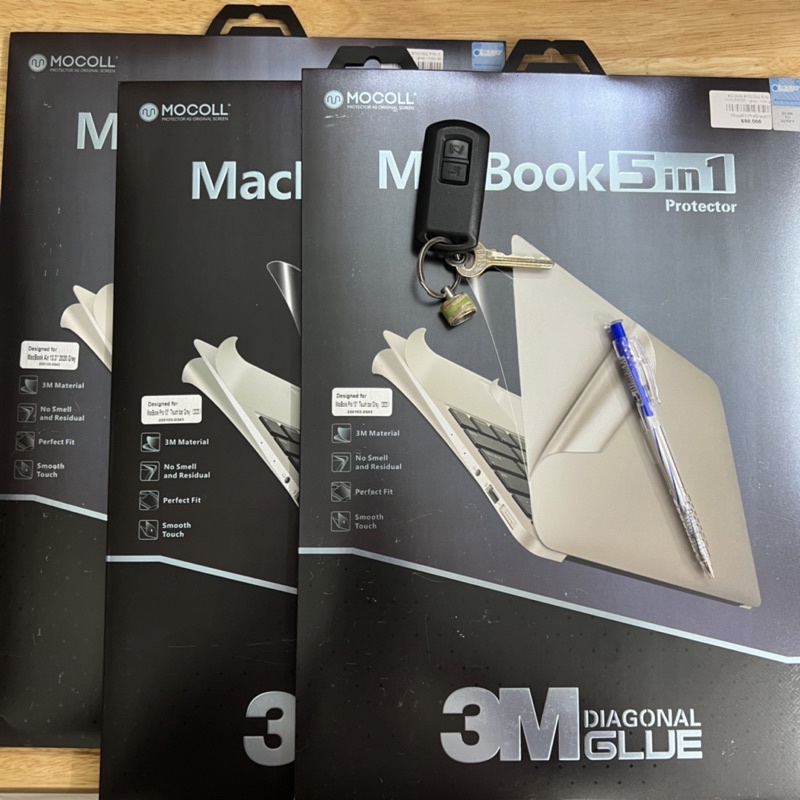 [có mac air 15in) Bộ dán 3M 5 in 1 Mocoll cho máy macbook air m2 m1 macbook pro m2 m1 Nguyễn Gia Cao Đạt Q5