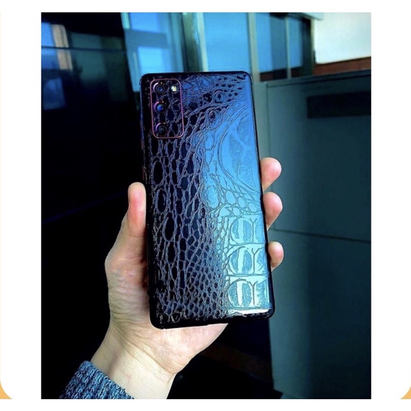 Dán mặt lưng skin vân giả da cá sấu SAMSUNG S23 ULTRA NOTE 10 PLUS NOTE 10 S20ultra Note20 S10 PLUS S10 5G NOTE 8 9 S10