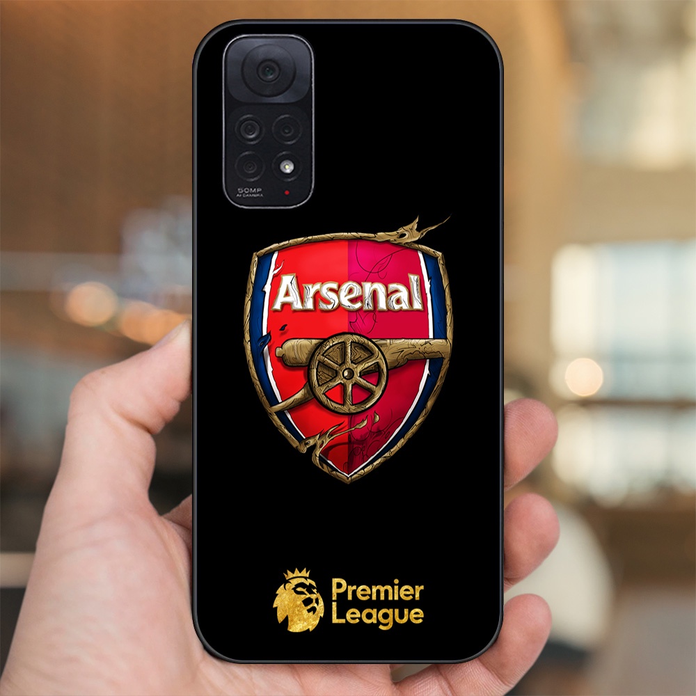 Ốp lưng Xiaomi Redmi Note 11, Note 11s viền đen in hình Arsenal FC