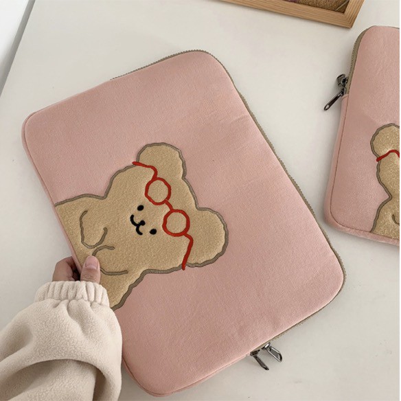 Túi đựng máy tính xách tay chống sốc mềm mại phong cách Hàn Quốc tiện lợi