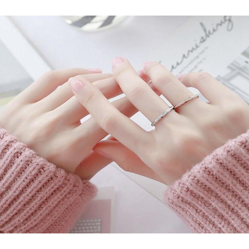 Nhẫn nữ thời trang phong cách hottrend,nhẫn đôi, nhẫn cặp tình yêu, unisex cá tính NU-02