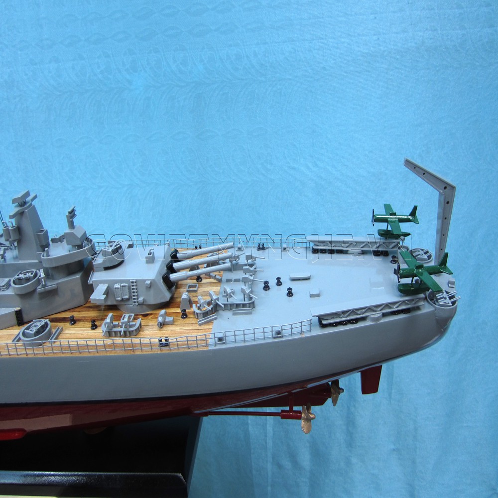 Mô Hình Tàu Hạm Đội Uss Missouri - Thân 100cm - Gỗ Sơn