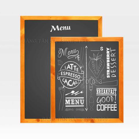 Bảng menu khung gỗ treo tường Cafe LH 0383953658