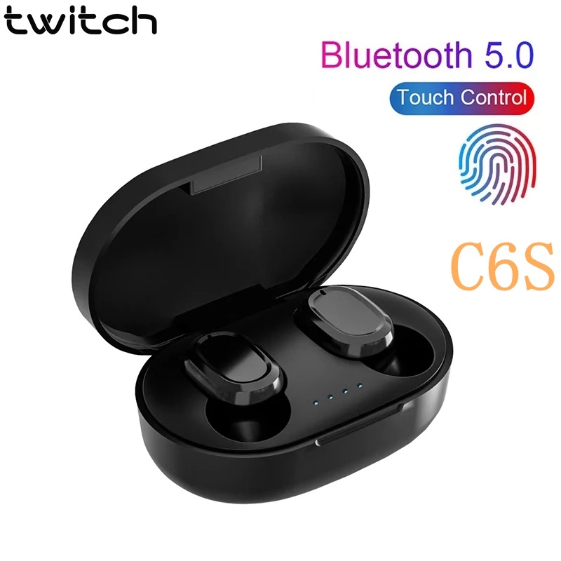 Tai nghe nhét tai Twitch C6S TWS điều khiển cảm ứng bluetooth 5.0 không dây kèm micro