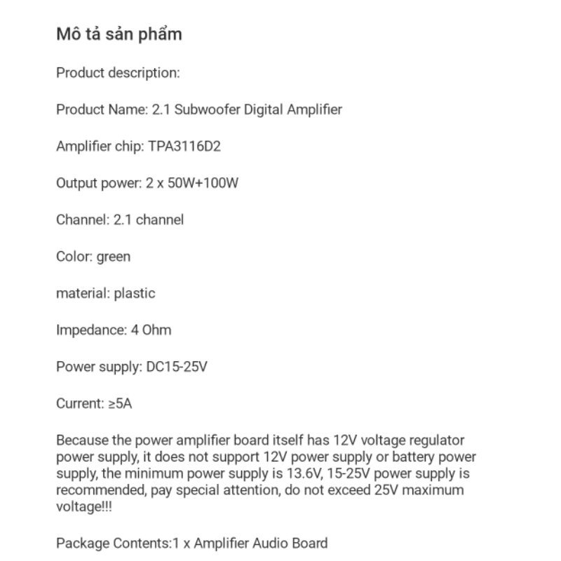 Mạch khuếch âm thanh 2.1 200w siêu khỏe siêu hay