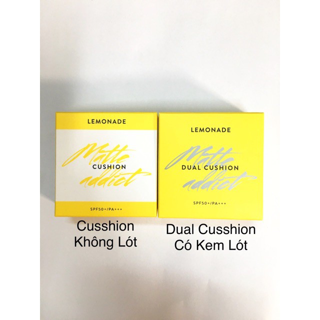Phấn nước Cushion Lemonade Matte Addict Dual Cushion