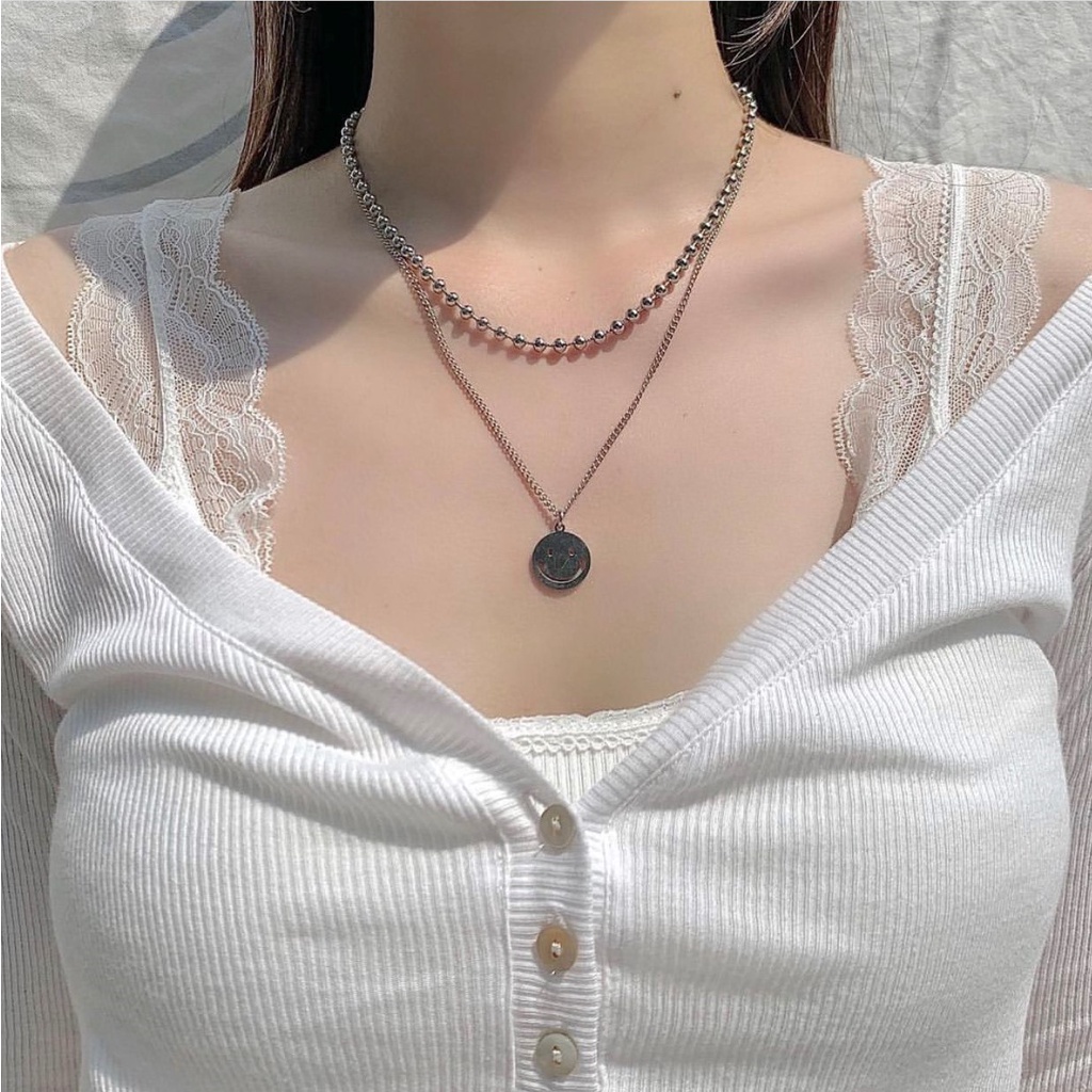 Dây chuyền bi ball chain 4mm unisex nam nữ N45 Choker Club