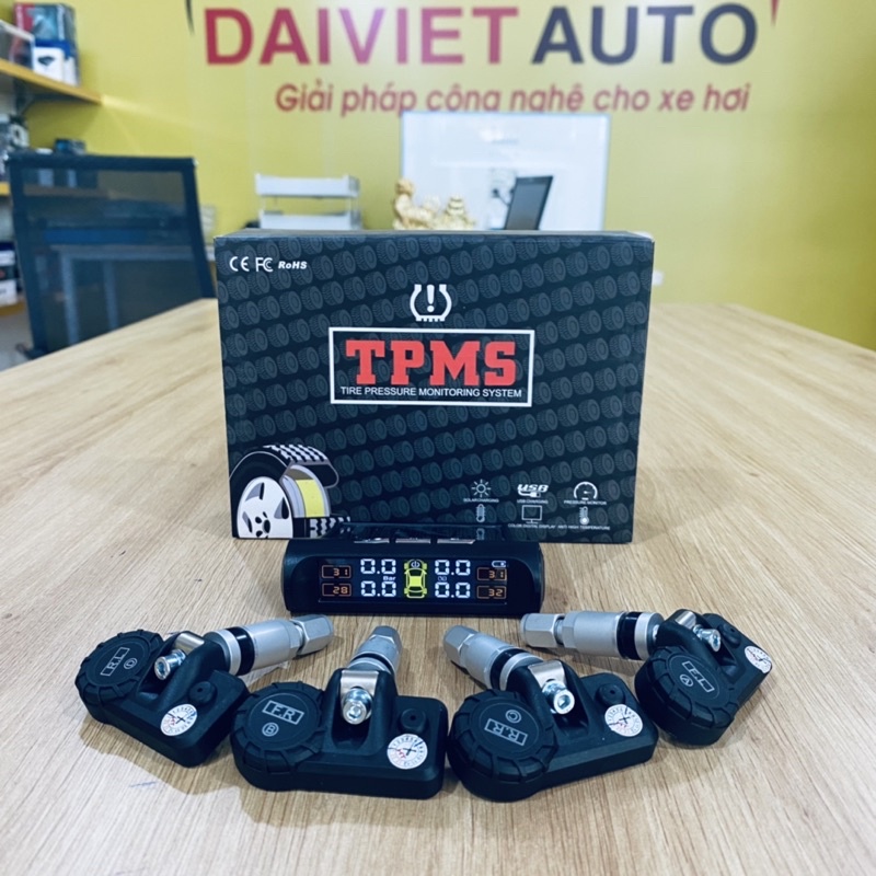 Cảm biến áp suất lốp TPMS năng lượng mặt trời van trong | Đại Việt Auto