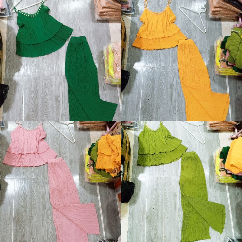 Set 2 dây suông dập li đính ngọc tầng ( hình thật siêu đẹp )