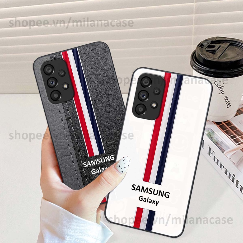 Ốp Samsung A13 / A23 / A53 in giả da phong cách thể thao, cá tính, thời trang