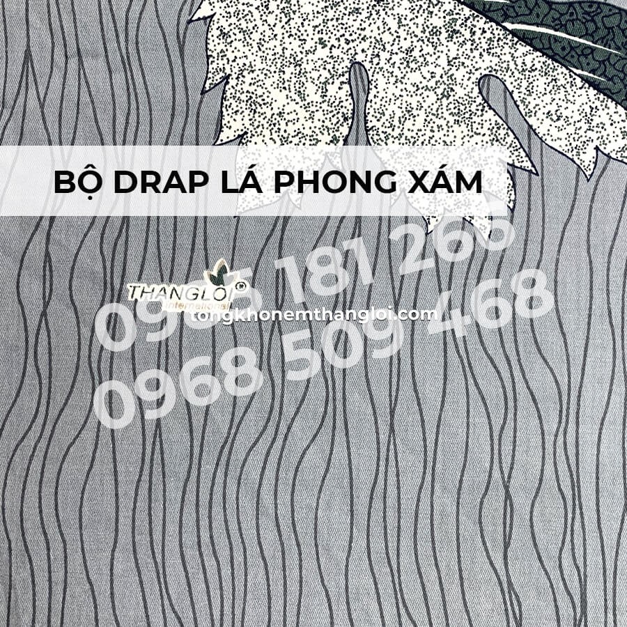 [Ảnh Thật] Lá Phong Xám - Bộ Drap Cotton 4 món Thắng Lợi Chính Hãng