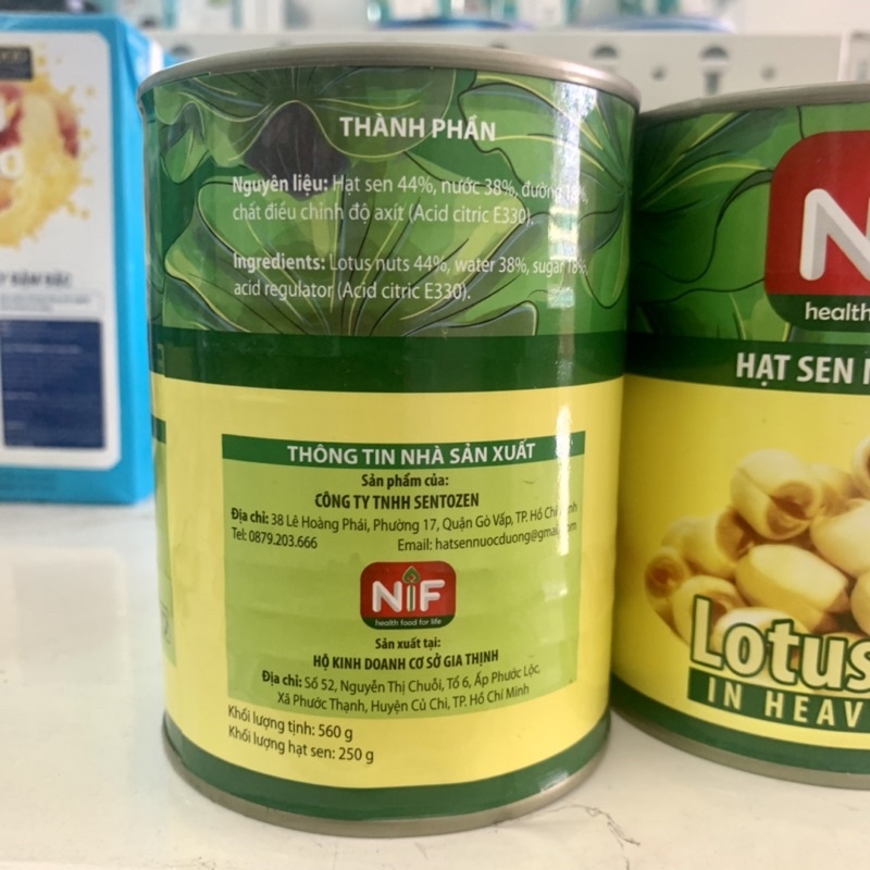 Hạt Sen Nước Đường Nif 560G