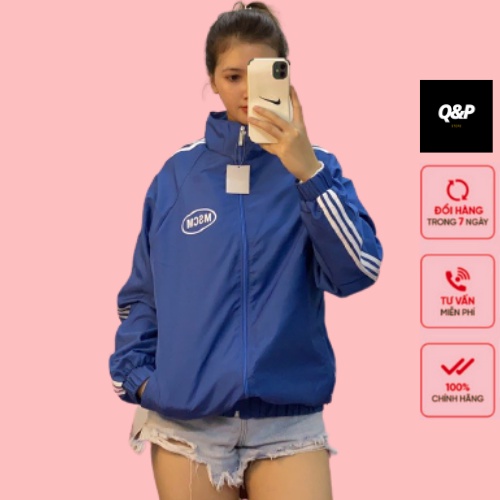 Áo khoác gió nữ nam MSCM, áo khoác gió 2 lớp hàng dày dặn,xịn,tốt,bền GZAK038 Store Q&amp;P