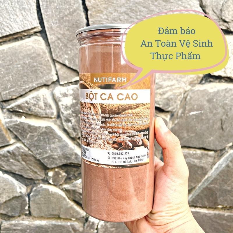 Bột cacao nguyên chất 500gr NutiFarm đặc sản đà lạt