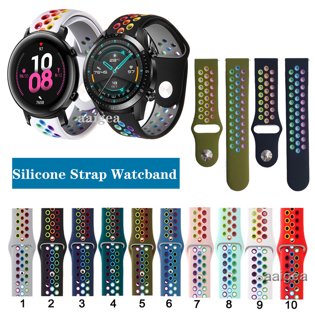 Dây đeo silicon cho đồng hồ thông minh Huawei Watch GT4 GT3 SE GT2 42mm 46mm / GT 2 2e Pro 3 4 / Honor MagicWatch 2 / Buds / Honor MagicWatch 2
