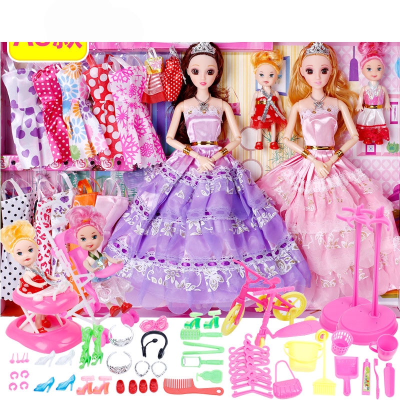 Set 73 Món Đồ Chơi Búp Bê Barbie Xinh Xắn Cho Bé Gái