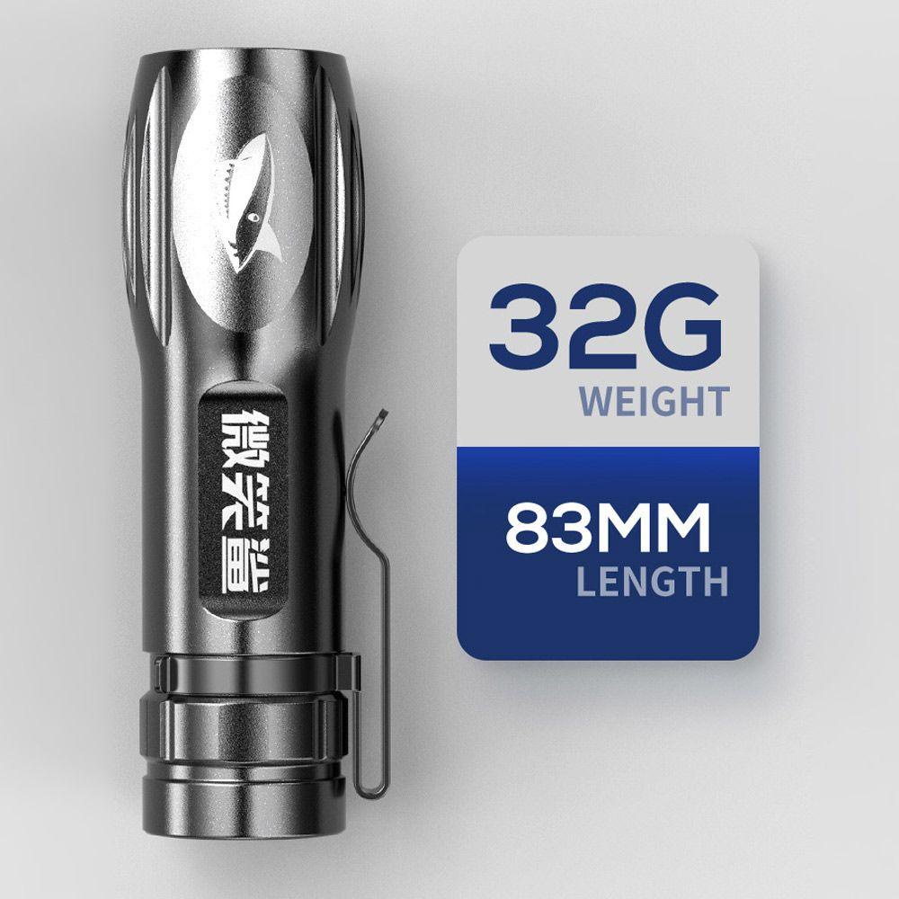 Đèn Pin Mini ABS Chống Thấm Nước Sạc USB Tiện Lợi