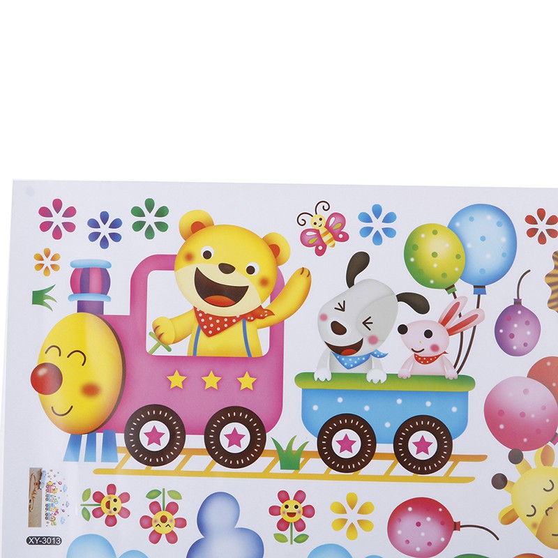 newhopetree Animals DIY Train Wall Sticker for Kids Baby Room Nursery Home Decor Mural Art {NEW}
