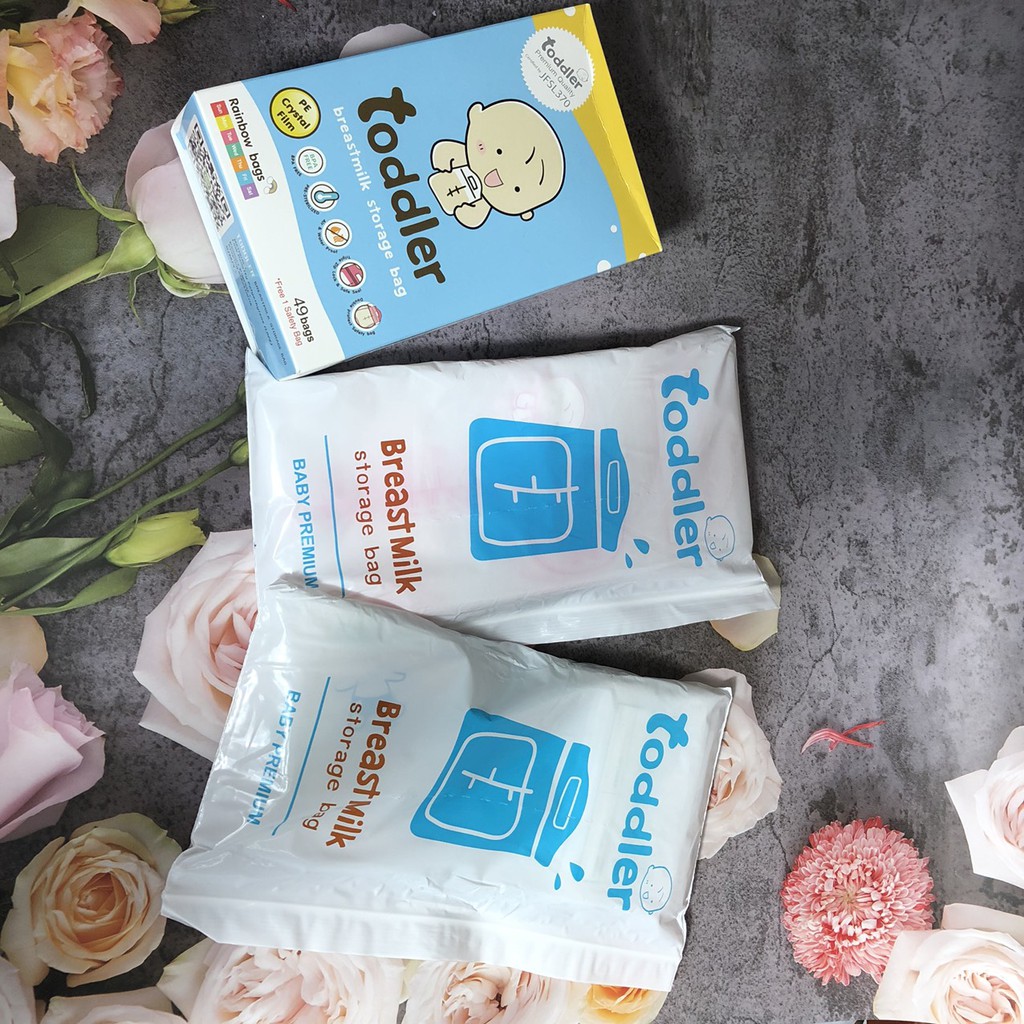 Túi trữ sữa Toddler túi đựng sữa mẹ 7 sắc cầu vồng Thái lan chính hãng bảo quản sữa mẹ dung tích 250ml