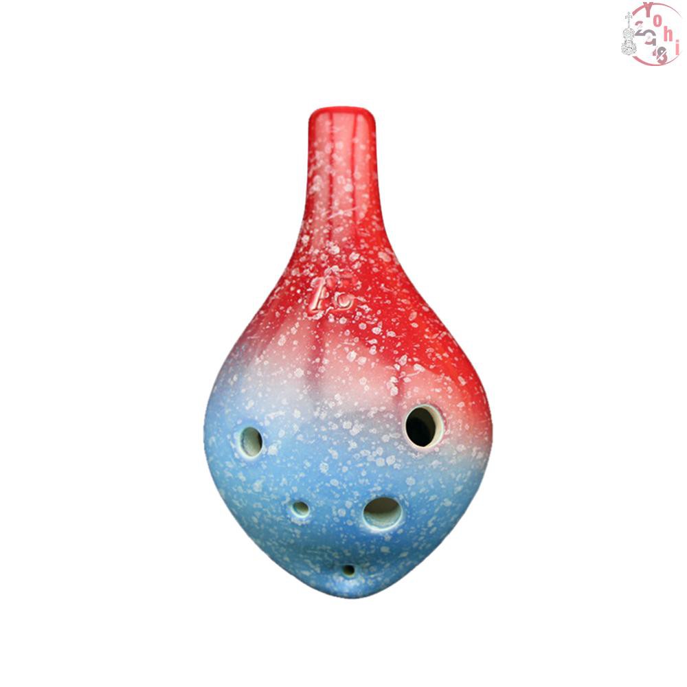 Sáo Ocarina 6 lỗ từ gốm sứ có dây đeo dành cho người yêu âm nhạc