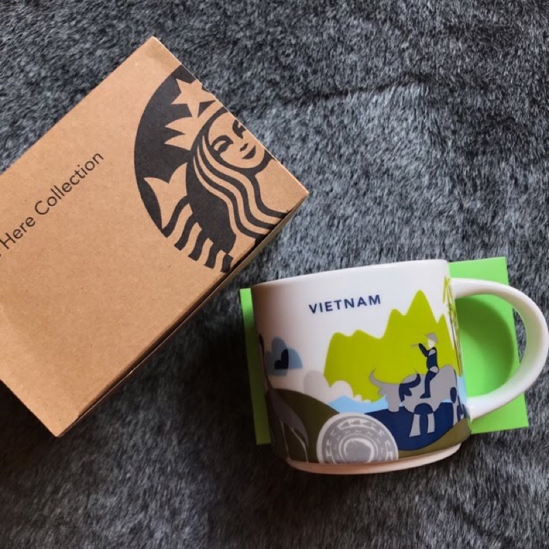 Cốc sứ Starbucks You Are Here 16oz 473ML