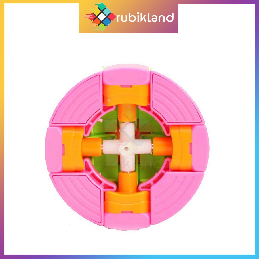 Rubik Biến Thể Cylinder Rubic Z-Cube Cloud 3-layer Cylinder Stickerless Không Viền Đồ Chơi Trí Tuệ Trẻ Em