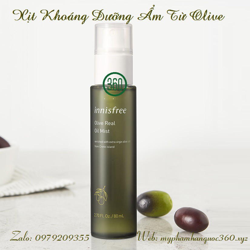 Xịt Khoáng Dưỡng Ẩm Từ Olive Innisfree Olive Real Oil Mist Ex. 80ml