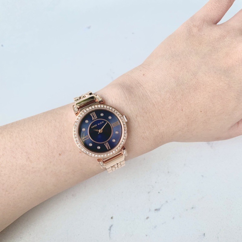 Đồng hồ nữ ANNE KLEIN mặt navy model AK/2928NVRG