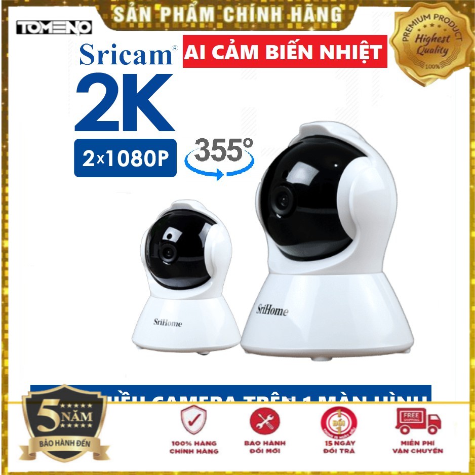 Camera srihome SH025 2mpx full hd 1080 - kèm thẻ 128gb - kết nối wifi đàm thoại 2 chiều