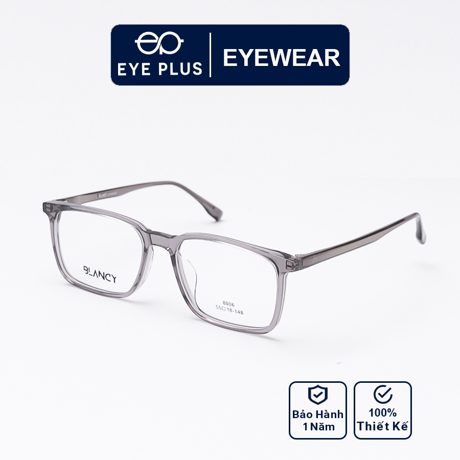 Gọng kính cận nam nữ EYE PLUS dáng vuông to Blancy-8006