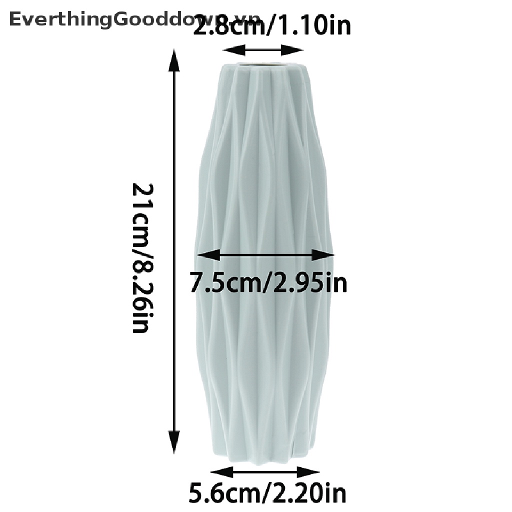 Everthinggood Bình Hoa Bằng Nhựa Giả Gốm Sứ Màu Trắng Dùng Trang Trí Nhà