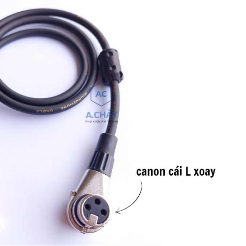 Dây tín hiệu canon cái L xoay ra av bông sen dài 80cm, 1m