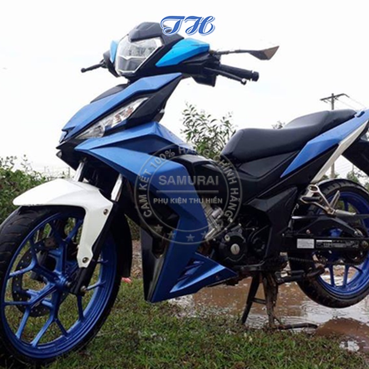 Sơn Xịt Samurai chuyên dùng cho xe máy màu xanh nước biển 80/1147 chống cháy, chống rạn nứt, vòi xịt chống chảy