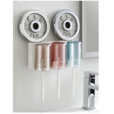 Kệ đựng cốc, treo bàn chải đánh răng phòng tắm dán tường ECOCO phân loại 2,3,4 cốc siêu bền