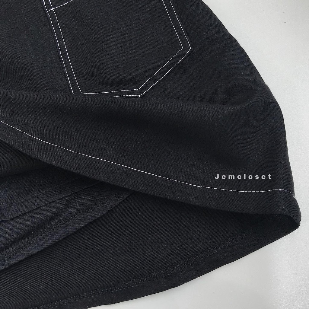 [Mã SKAMCLU7 giảm 10% tối đa 50K đơn 0Đ] Chân Váy Viền Chữ a SEOM-Đen-3333 ( Jem Closet ) | BigBuy360 - bigbuy360.vn