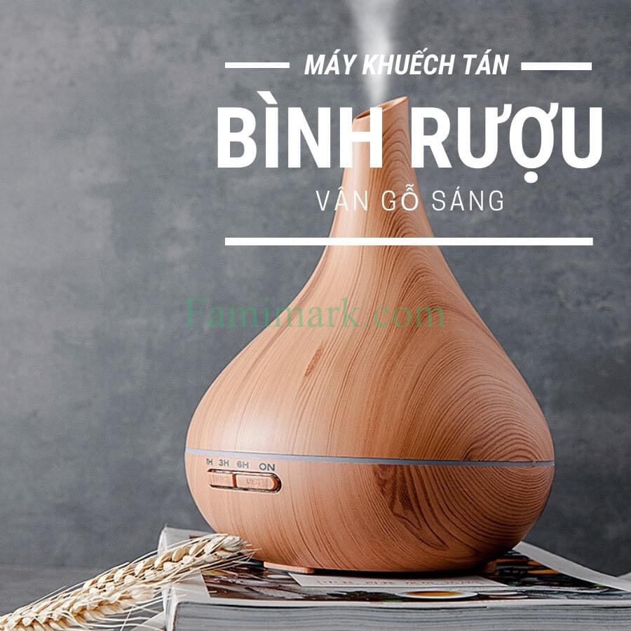 MÁY KHUYẾCH TÁN PHUN SƯƠNG TINH DẦU BÌNH RƯỢU NGƯỜI | MÁY XÔNG TINH DẦU | MÁY LÀM THƠM PHÒNG FAMIMARK.COM