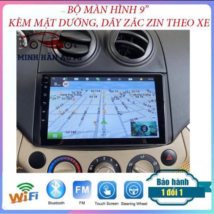 Màn hình android  xe aveo công nghệ mới xem youtube, GPS chỉ đường, camera lùi, có TIẾNG VIỆT