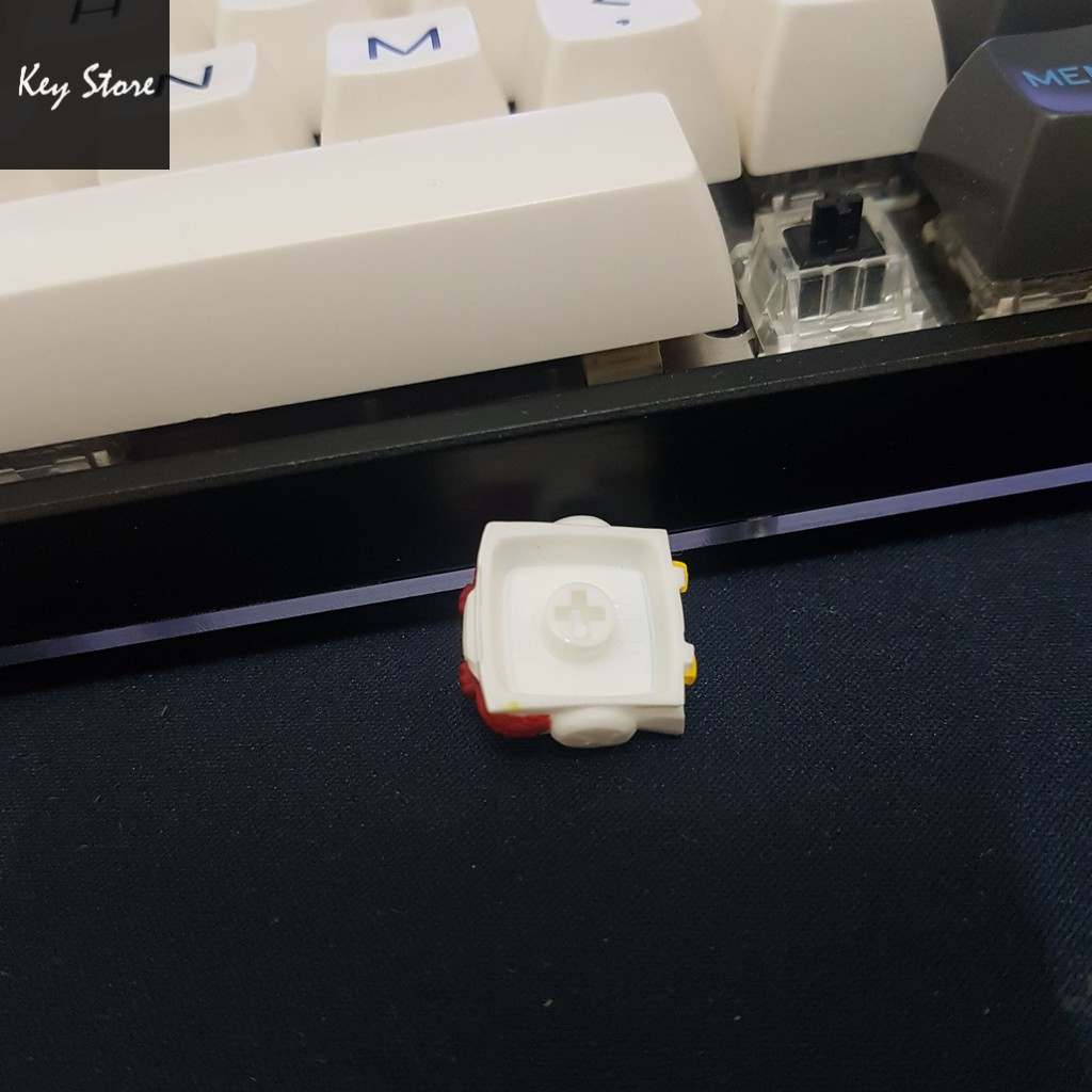 Nút bàn phím cơ artisan keycap sirius màu đỏ trắng