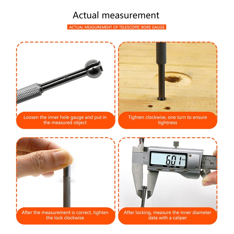 Bộ 4 Đồng Hồ Đo Lỗ Nhỏ 1 8-1 5 1 5-3 10 3 10-2 5 2 5-1 2