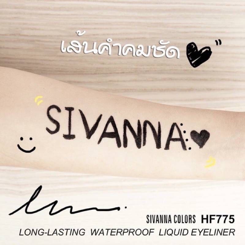 Eyeliner Sivanna, kẻ mắt nước đầu bút lông dễ vẽ, chống nước, không lem không trôi HF775