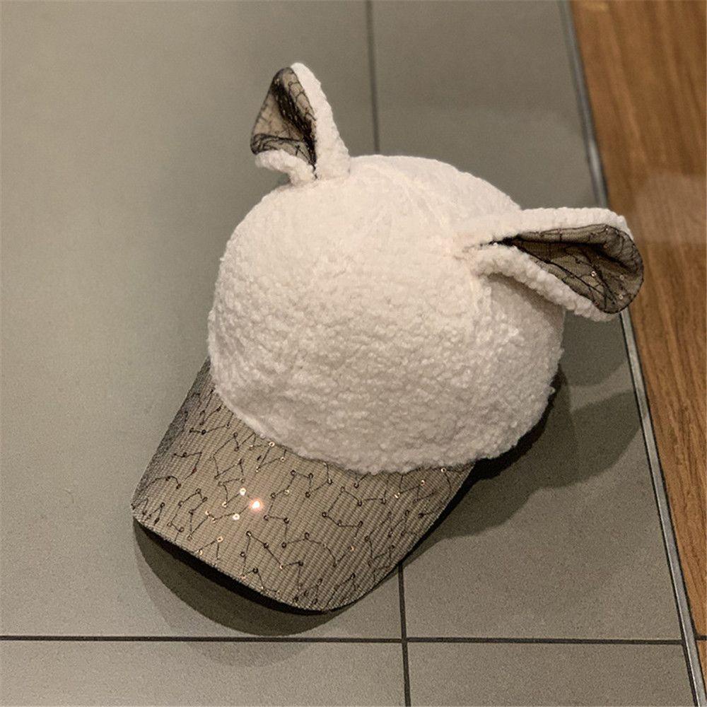 Mũ Lưỡi Trai Tai Thỏ Dễ Thương Phong Cách Hip Hop