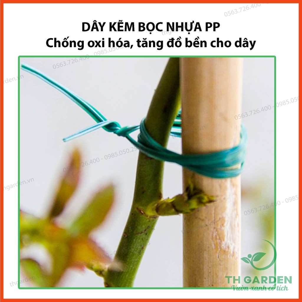 Dây Buộc Kẽm Bọc Nhựa PP - Đa Năng Dùng Buộc, Uốn Cành - Chống Oxi Hóa - Có Lưỡi Cắt Tự Động Tiện Lợi