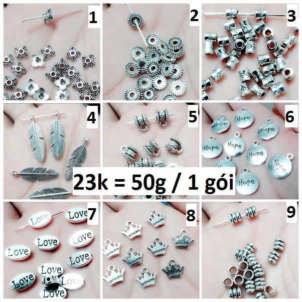 Charm sỉ 50g : 1 gói = 23k [ chuyên sỉ charm ]