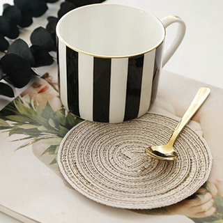 Round Design Table Ramie Insulation Pad Solid Placemats Linen Non Slip Table Mat Kitchen Accessories Decoration Home Pad Coaster Round coaster, placemat, heat pad
