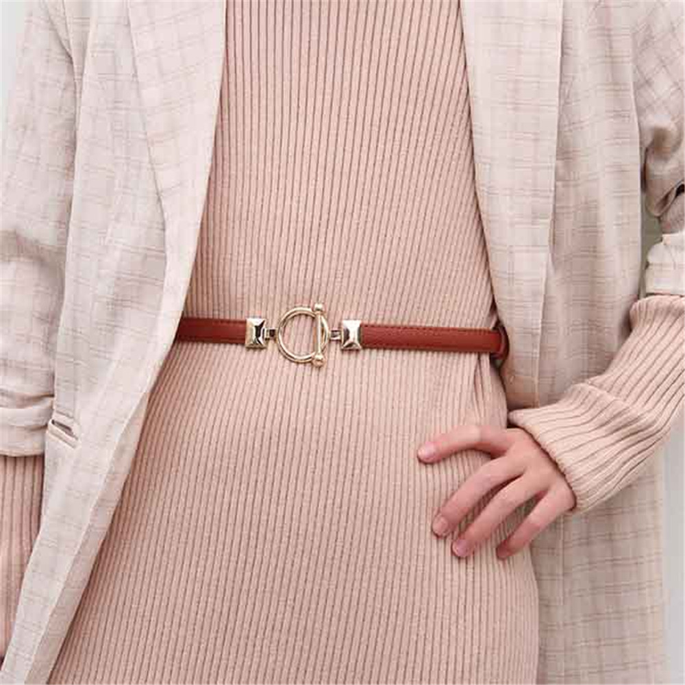Thắt lưng da bản nhỏ đơn giản thời trang dành cho nữ