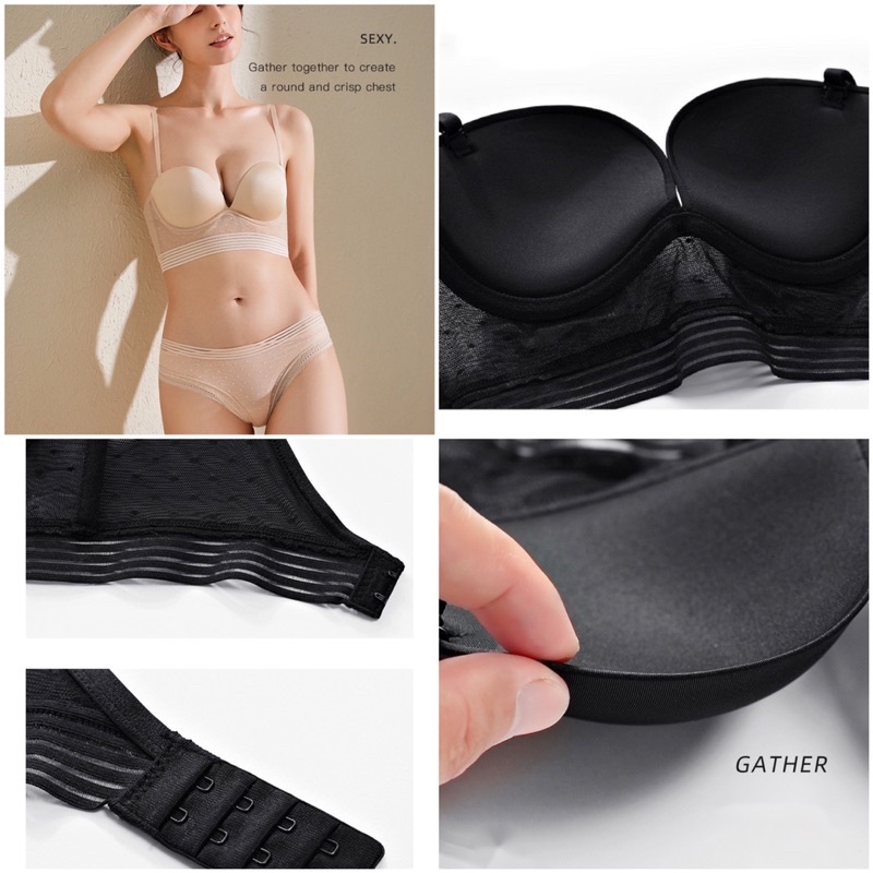 Áo Lót Nữ Ren Lưới Lưng U Bản To Có Gọng Đệm Nâng Ngực Cao Cấp 2097